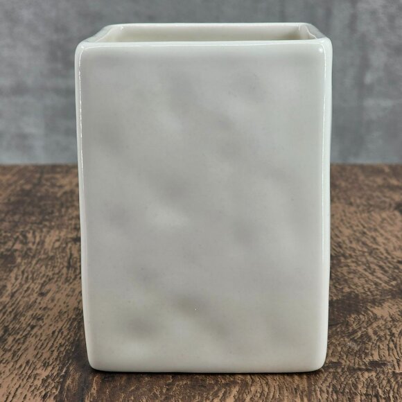 Rae Dunn WRITE LL Large Letter Cream Black Square Pen Pencil Marker Holder Desk - Picture 3 of 7